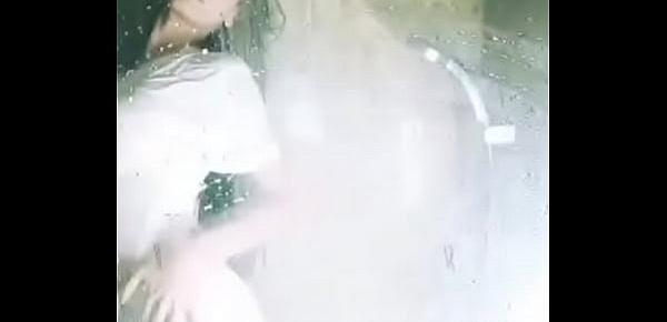  Poonam pandey taking shower in tranparents clothes